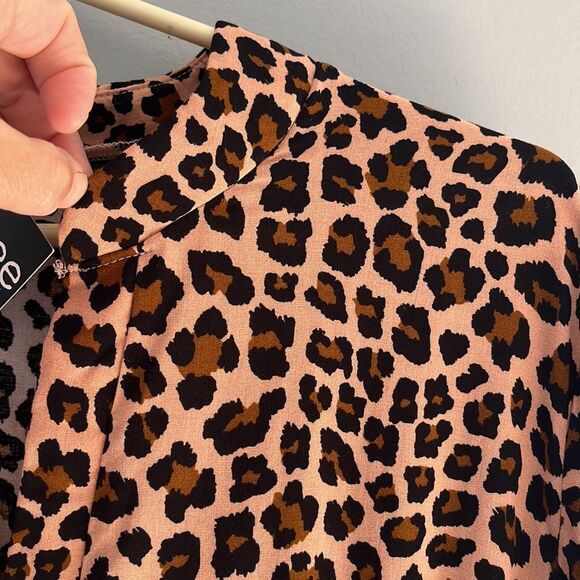 NWT Leopard Print Long Sleeve Dress Size XL - Picture 8 of 11